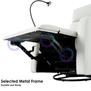 English Elm 270° Power Swivel Rocker Recliner Chair - Electric Glider With Usb Ports For Ultimate Comfort & Style W1028S00028