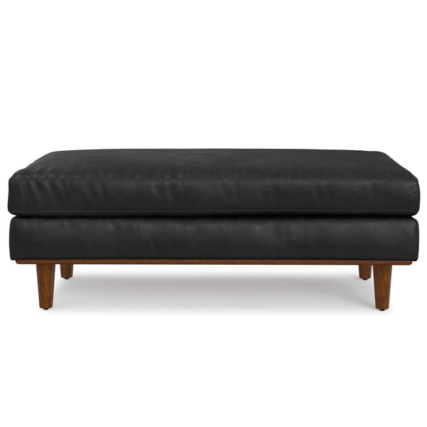English Elm Morrison Large Rectangular Ottoman – Handcrafted Leather Seat, Eco-Friendly Design, Stylish Comfort B136P364273