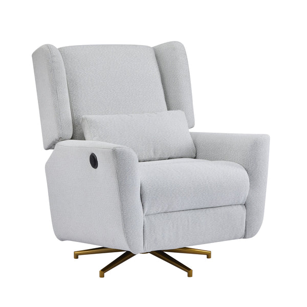 English Elm Christopher Knight Home® - Power Boucle Swivel Recliner Chair with 360° Metal Star Base, Electric Lift, Ergonomic Padded Backrest, Adjustable Footrest, Easy Assembly Gold,LIGHT GREY N771P298185D