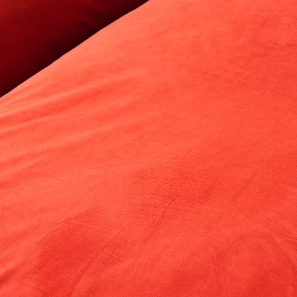 English Elm Sky Cloud Sectional Sofa with Cloud-Like Comfort, Modular L-Shaped Velvet Seating, Removable Covers, Storage Ottoman Red B341S00019