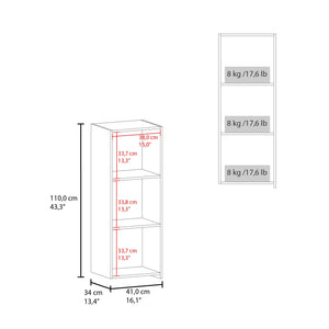English Elm Wall Engineered Wood Cabinet with Single Door and Two Shelves for Kitchen Storage, Modern Durable Design White 44.09 L x 16.14 W x 2.76 H B097P250867