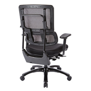 OSP Home Furnishings Vertical Mesh Ergonomic Managers Chair with Lumbar Support and Polished Aluminum Base 99663B-30