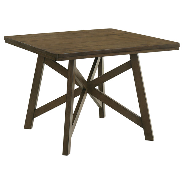 English Elm Maxine Brown Mindi Veneer Square Counter Height Table for Farmhouse Dining Rooms B062S01451