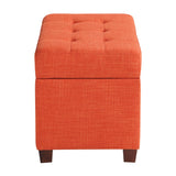 OSP Home Furnishings Storage Ottoman Tangerine