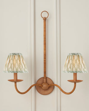 Currey & Company Plume Elegant Tapered Chandelier Shade With Fan-like Pattern By Lacefield Designs For Stunning Décor Green Cotton 0900-0052-currey-company