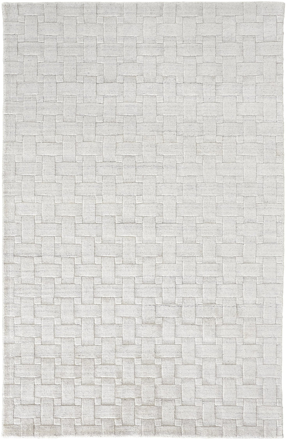 Feizy Rugs Red8669f Redford Handwoven Geometric Rug Collection - Stylish, Durable, And Artisan Crafted For Modern Homes White,Silver Viscose,Wool Red8669fwht000e10