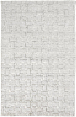 Feizy Rugs Red8669f Redford Handwoven Geometric Rug Collection - Stylish, Durable, And Artisan Crafted For Modern Homes White,Silver Viscose,Wool Red8669fwht000e10