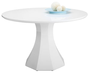 Sunpan SANARA Dining Table - 47.5" High-Gloss White Finish, Modern Elegance for Versatile Dining Spaces 71121-S