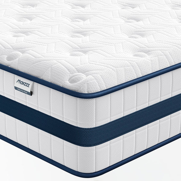 English Elm Queen Hybrid Mattress 12 Inch Pocketed Coils Memory Foam Pressure Relief Sleep B2716P329747