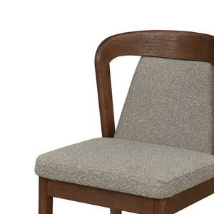 English Elm Christopher Knight Home® - Upholstered Backrest Armless Dining Chairs - Sleek Mid-Century Fabric Seats on Durable Oak Frame, 300lb Capacity Light Brown,Walnut N771P346002W