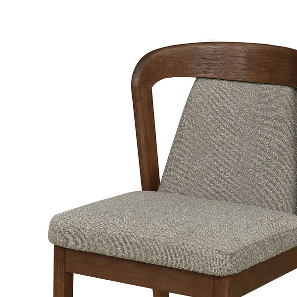 English Elm Christopher Knight Home® - Upholstered Backrest Armless Dining Chairs - Sleek Mid-Century Fabric Seats on Durable Oak Frame, 300lb Capacity Light Brown,Walnut N771P346002W