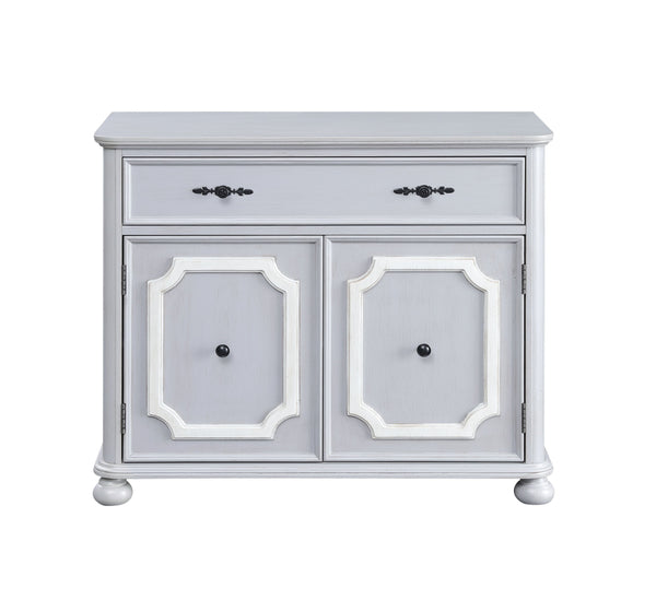 English Elm Enyin Gray Storage Cabinet with Drawer & 2-Tier Shelves, KD Composite Wood, 33"L x 13"W x 19"H B2726P286819