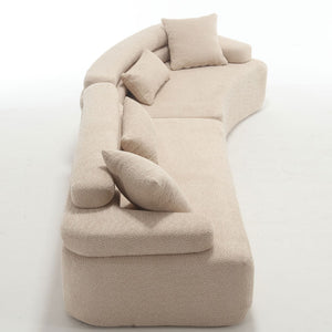 English Elm Modern Foam-Filled Sleeper Sofa Bed With Unique Boucle Design For Living Room & Bedroom Decor W2705S00007-GIGA