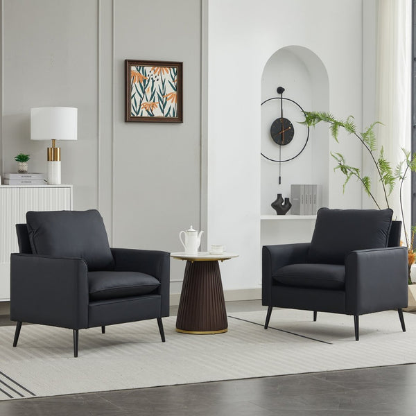 English Elm Ts Cat Paw Leather Upholstered Single Sofa Chair – Nordic Retro Design For Small Spaces & Comfort W2311P339656-GIGA