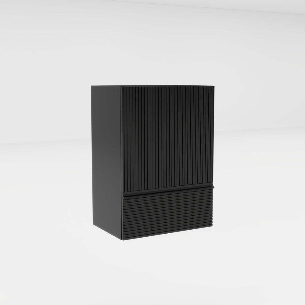 English Elm Gada Matte Black Freestanding Bathroom Vanity Cabinet with Drawer Modern Storage W1865P279901