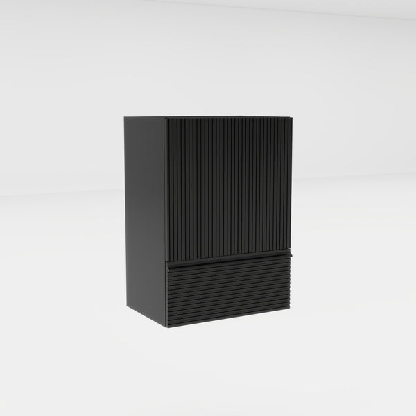 English Elm Gada Matte Black Freestanding Bathroom Vanity Cabinet with Drawer Modern Storage W1865P279901