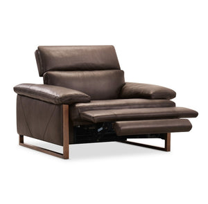 Hooker Furniture Jericho Oversized Power Recliner In Dallas Americano Leather With Power Headrest, Sleigh Frame Elegance SS461-PH1-089