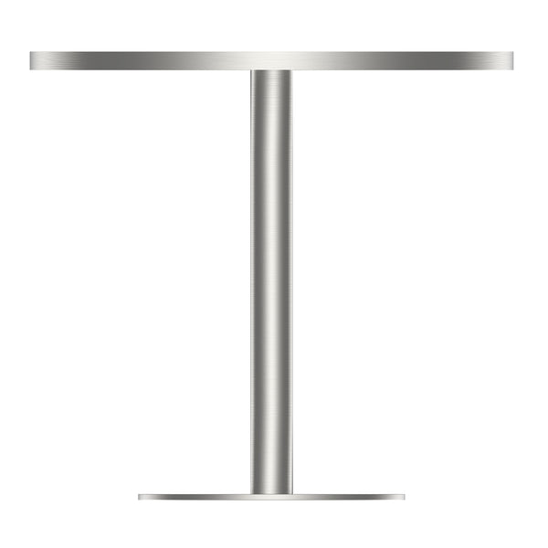 English Elm Round Bistro Dining Table Faux Marble Top Gold Pedestal Base for Small Spaces W3316P421496