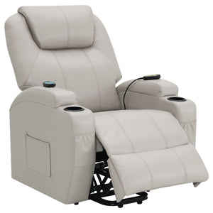 English Elm Selwyn Champagne Power Lift Massage Recliner with Heat, Faux Leather Upholstery & Smooth Recline (98) B062P375531