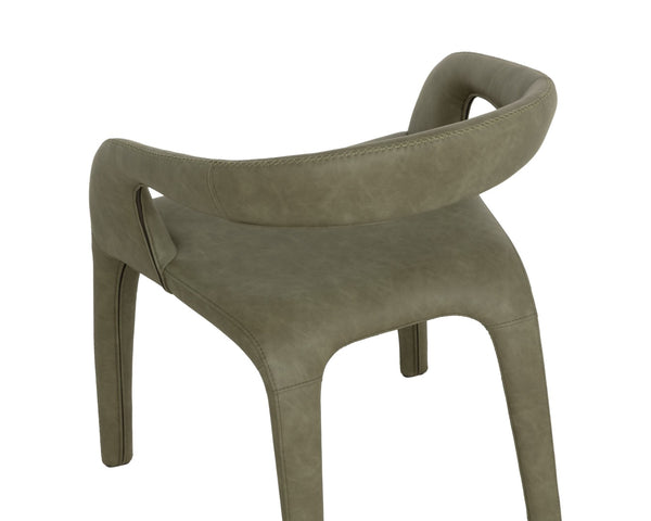 Sunpan ATIKA Dining Armchair - Sculpted Comfort and Modern Minimalism for Your Contemporary Space Green 112410