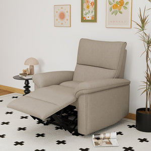 English Elm Power Lift Recliner Velvet Chair with Extended Footrest and Cup Holders for Elderly W1028S00062
