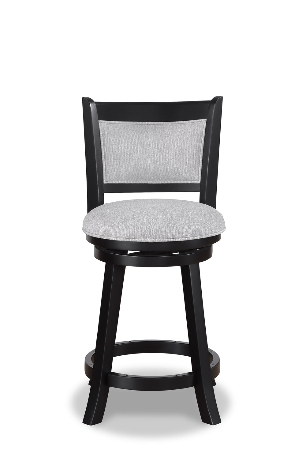 English Elm 2Pc Swivel Pub Stools Set - Elegant Counter Height Chairs With Upholstered Seats For Stylish Dining B011P262365
