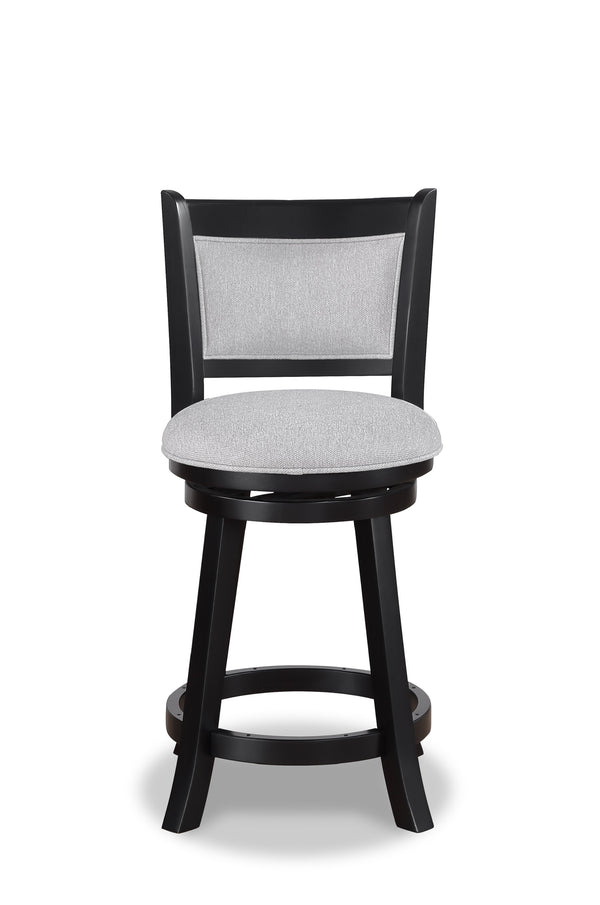 English Elm 2Pc Swivel Pub Stools Set - Elegant Counter Height Chairs With Upholstered Seats For Stylish Dining B011P262365