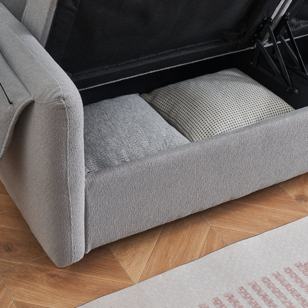 English Elm 79.50" Teddy Cotton-Linen Sofa With Metal Legs - Stylish 3-Seat Comfort For Modern Living Rooms W3356S00030