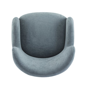 English Elm Christopher Knight Home® - Lucia Velvet Wingback Armchair with Pocket Spring Cushion, Mid-Century Birch Legs, Luxe Comfort Dusty Blue,Teak 31.5 L x 30.75 W x 30.5 H N776P205426B