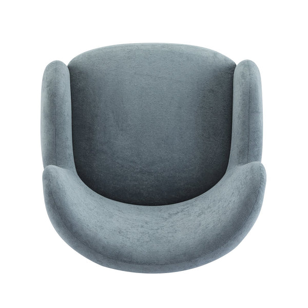 English Elm Christopher Knight Home® - Lucia Velvet Wingback Armchair with Pocket Spring Cushion, Mid-Century Birch Legs, Luxe Comfort Dusty Blue,Teak 31.5 L x 30.75 W x 30.5 H N776P205426B