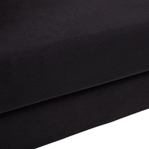English Elm UNITED modular foldable sofa with metal frame, corduroy upholstery, side pocket & quick assembly convenience Black W1568P374081