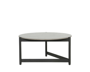 Sunpan Amalfi Coffee Table - Modern Outdoor Elegance with Durable Teak Wood Top and Black Aluminum Frame Small - 26W x 26D x 13.5H