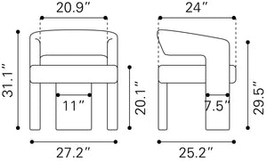 Java Accent Chair Sandy Beige 109989 Zuo Modern