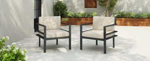 English Elm Christopher Knight Home® - [Set Of 2] 27.7'' Modern Lounge Chairs With Weather-Resistant Cushions For Stylish Outdoor Comfort N767P237029B_2