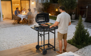 English Elm 2 Burner Propane Grill with Side Stainless Steel 24000 Btu Outdoor Patio W1820P341739