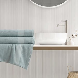 JLA Home Comfort Spaces - 500GSM Plush Turkish Cotton XL Towel Set — Spa-Soft 500 GSM, Quick-Dry, Oeko‑Tex Certified Luxury Bath Towels Seafoam AM73-0235