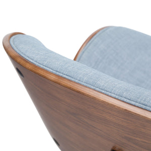English Elm Marana - Stylish Adjustable Swivel Bar Stool In Denim Blue For Modern Kitchens & Home Bars B136P158926