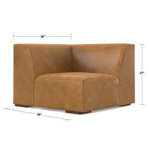 English Elm Rex Corner Sofa Module - Sienna Kind Leather, Modular Design, Premium Comfort & Timeless Style B136P199261-GIGA