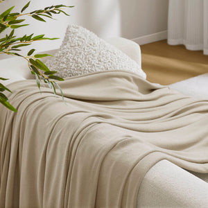 English Elm 1-piece King Jacquard Cotton Blend Blanket Aztec Woven Soft Breathable Bedroom Layer Khaki B035P437474