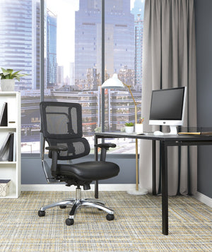 OSP Home Furnishings Vertical Mesh Back Manager Chair with Lumbar Support for Modern Home Office Use Dillon 99662C-R107