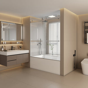 English Elm Top Rail Stainless Steel Shower Door Track with Buffer for Smooth Sliding Action W1573P232543