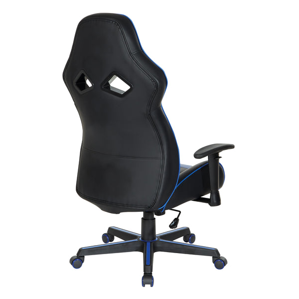 OSP Home Furnishings Vapor Gaming Chair Blue/Black