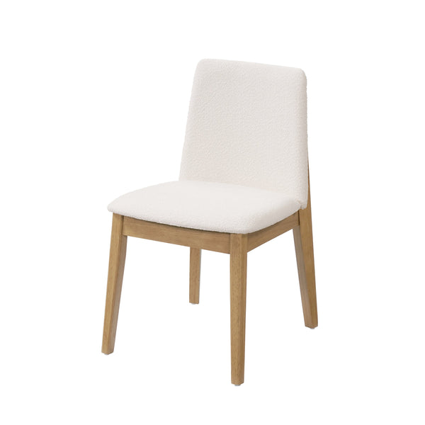 English Elm Christopher Knight Home® - Upholstered Modern Armless Dining Chair Set of 2 with Ergonomic Curved Back & Solid Wood Frame Durable Fabric Beige,Oak N771P330590A