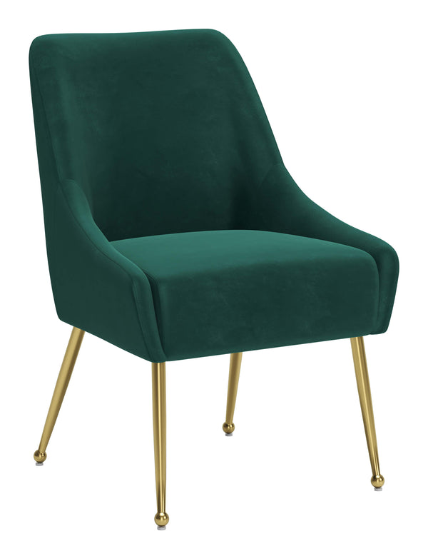 Maxine Dining Chair Green & Gold 109716 Zuo Modern