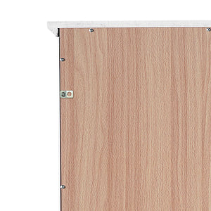 English Elm 67.2" Tall Bathroom Storage Cabinet with Tempered Glass Doors, Adjustable Shelves, Soft-Close Hinges and Anti-Tip Safety White N729P310006K