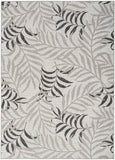 Nourison Garden Oasis GOA01 Machine Made Power-loomed Borderless Design Indoor/Outdoor Tropical Outdoor Rug Grey, Grey 100% Polypropylene 99446959225