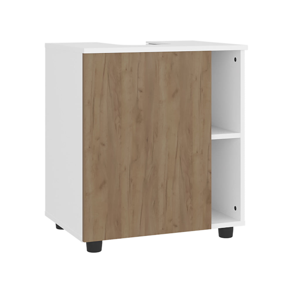English Elm Pascuale Compact 22" Under-Sink Cabinet with Central Cut-Out, Dual Side Shelves & Double Door Storage B070P363809