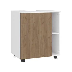 English Elm Pascuale Compact 22" Under-Sink Cabinet with Central Cut-Out, Dual Side Shelves & Double Door Storage B070P363809