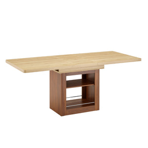 English Elm Only Extendable Dining Tabletop Foldout Surface for Compact Apartment and Kitchen Spaces Wood W1151P411353
