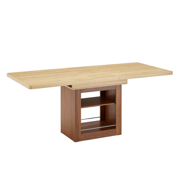 English Elm Only Extendable Dining Tabletop Foldout Surface for Compact Apartment and Kitchen Spaces Wood W1151P411353